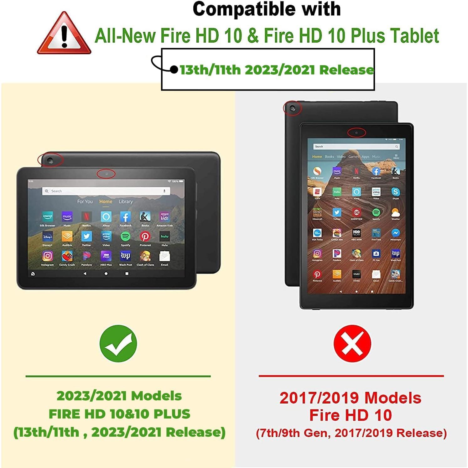 Funda AVAWO para Niños Fire HD 10/10 Plus 2023/2021 Azul