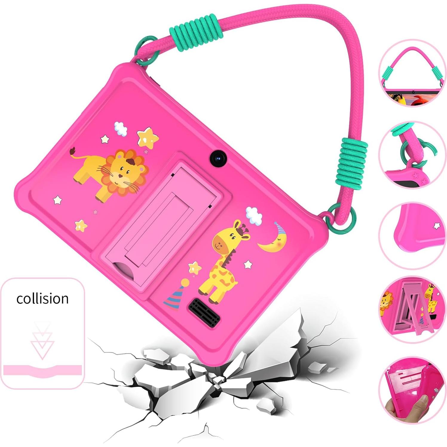 Tablet para Niños PRITOM K7 Rosa 7" 32GB Android 13 WiFi