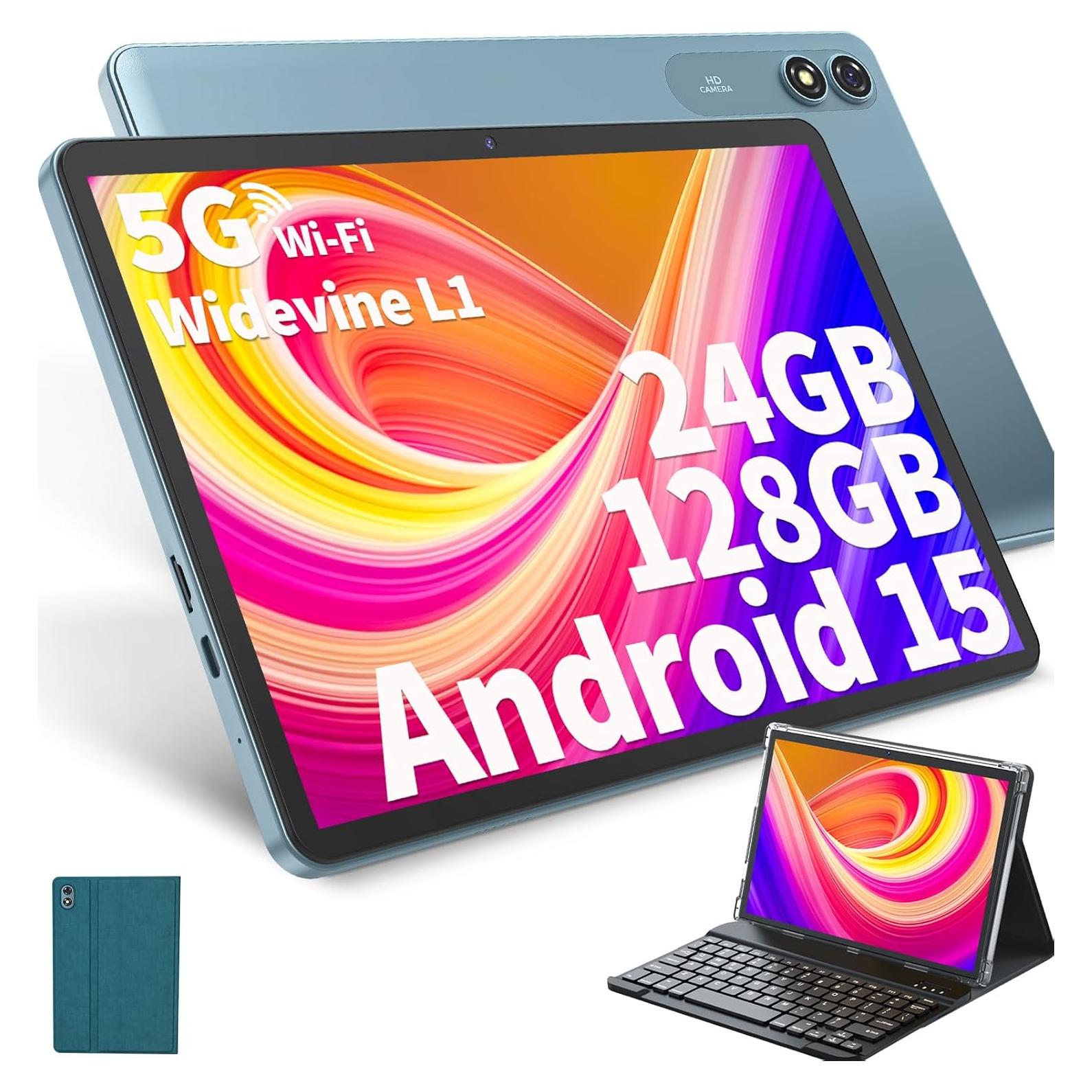 Tableta Android 15 HISORL T901 10" 24GB RAM 128GB Verde