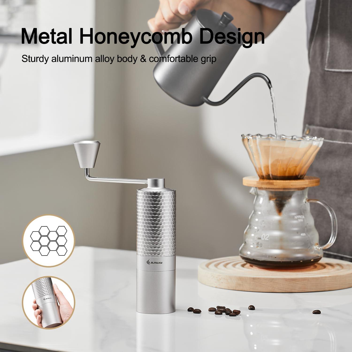Molino de Café Manual ELMWAY Acero Inoxidable 25g Portátil