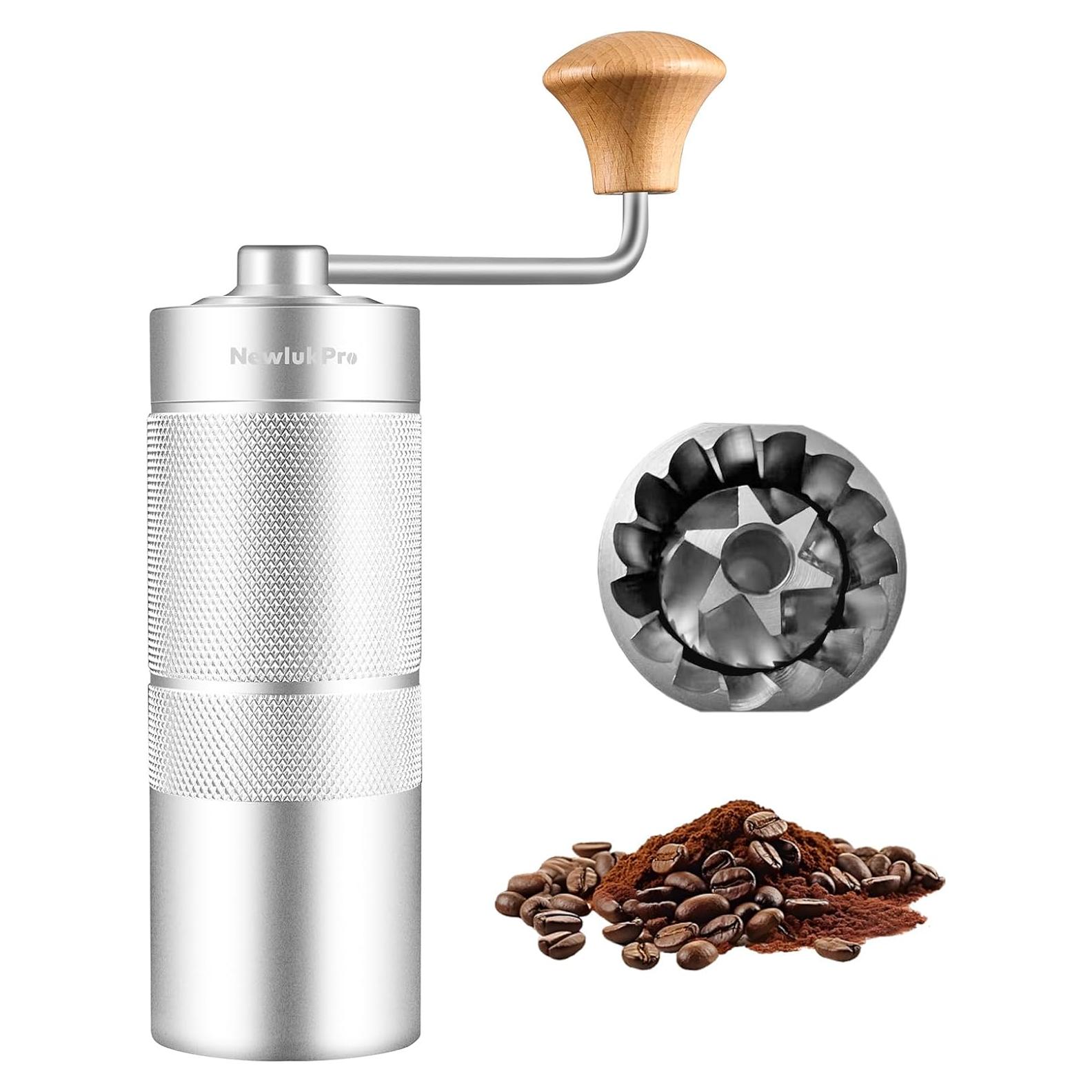 Molinillo de Café Manual NewlukPro M6 Aluminio 0.57kg