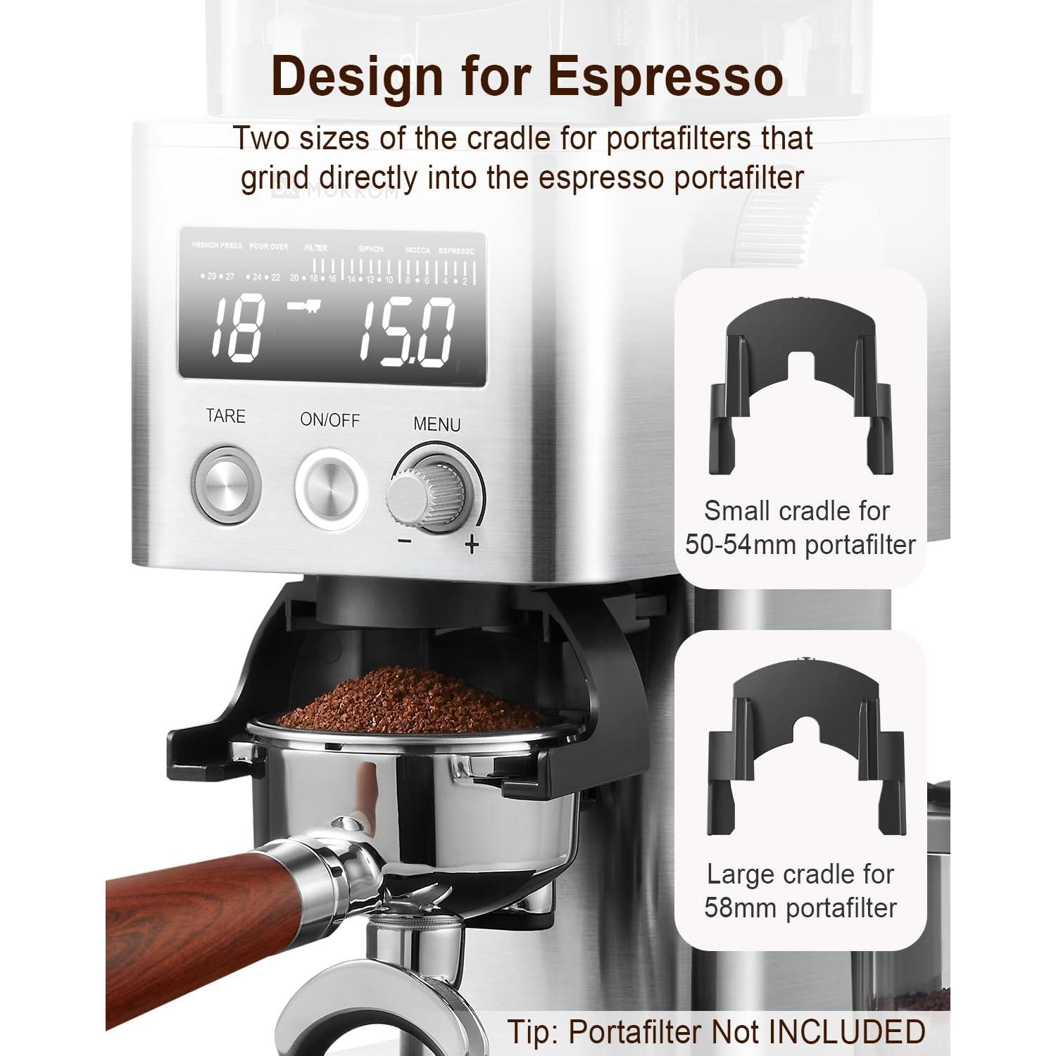 Molinillo de Café MOKKOM con Escala Bluetooth y 31 Configuraciones