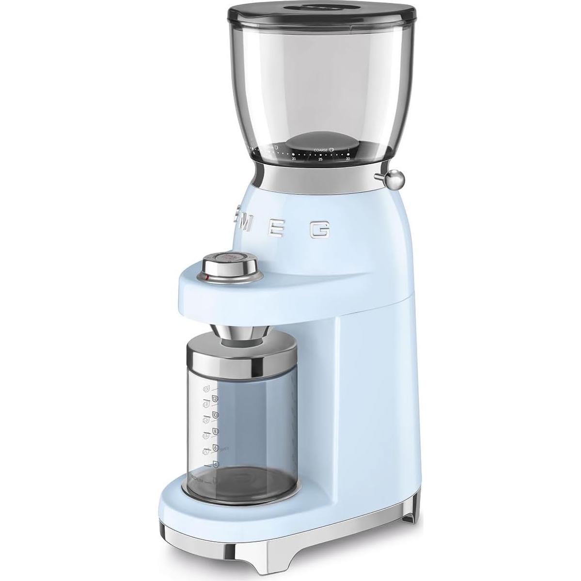 Molinillo de Café SMEG CGF11 Retro Azul Pastel 30 Configuraciones
