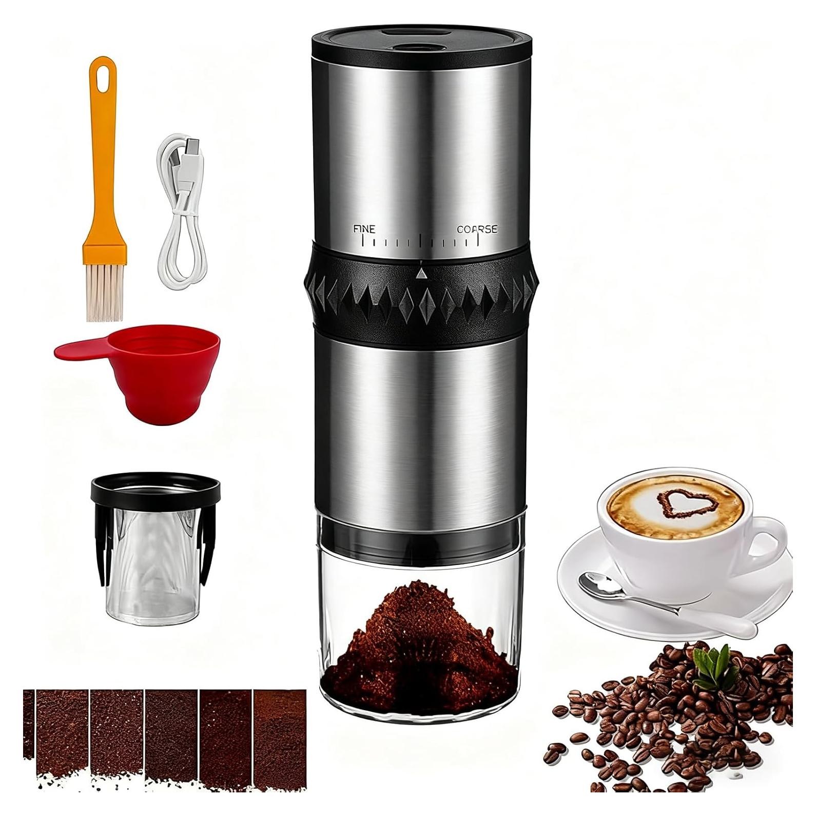 Molinillo de Café Eléctrico Portátil Toycol 220g USB Inoxidable