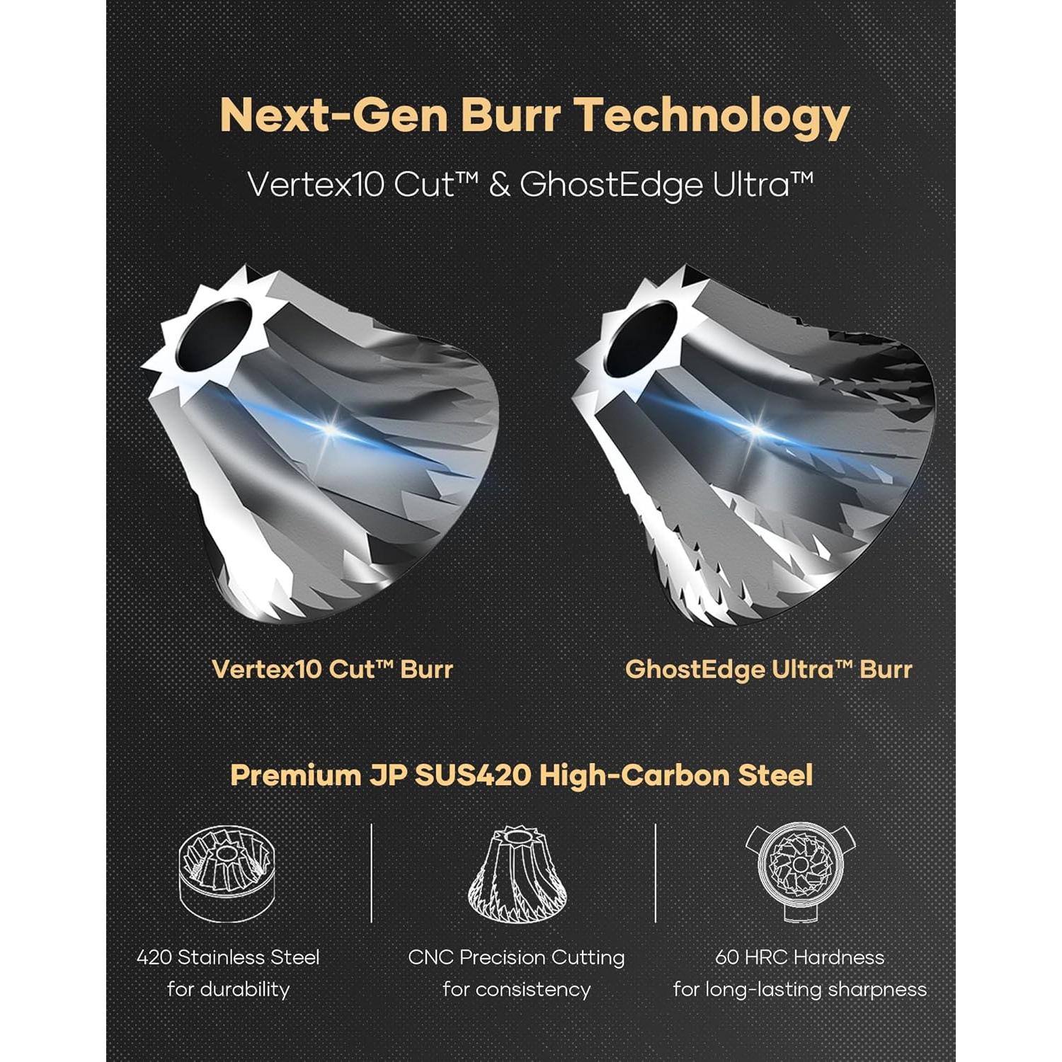 Molinillo de Café Manual Cocinare B38 Ultra - 30g, Blanco Vintage