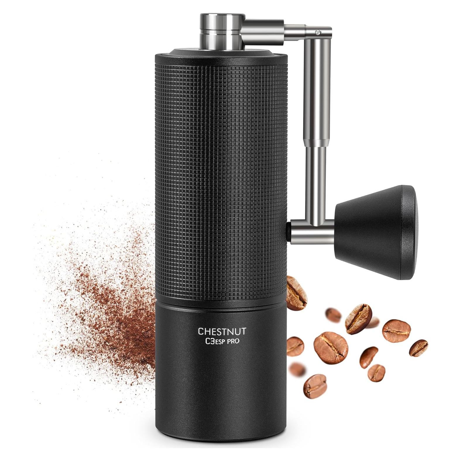 Molinillo de Café Manual TIMEMORE Chestnut C3 ESP Pro - Negro, Acero Inoxidable, Molienda Ajustable