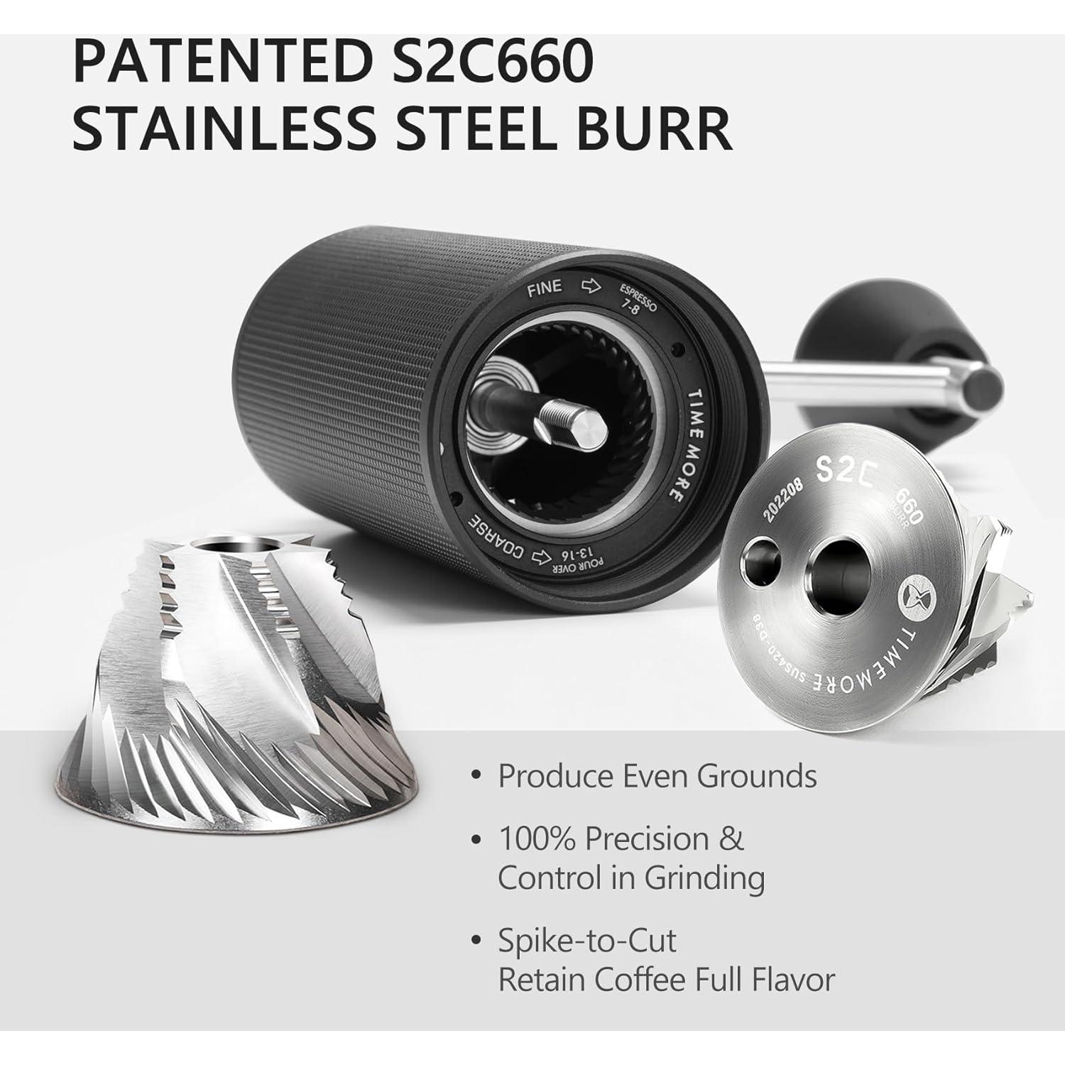 Molinillo de Café Manual TIMEMORE C3S Max 30g Acero Inoxidable