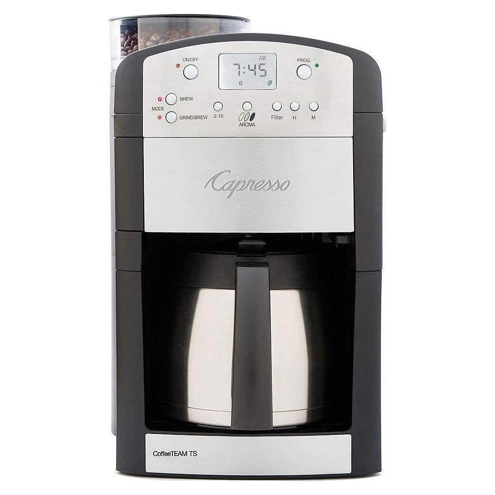 Cafetera Digital Capresso CoffeeTeam TS 10 Tazas con Molinillo
