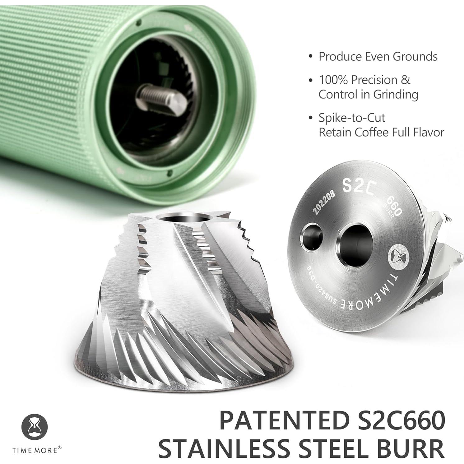 Molinillo de Café Manual TIMEMORE C3S PRO Verde 580g