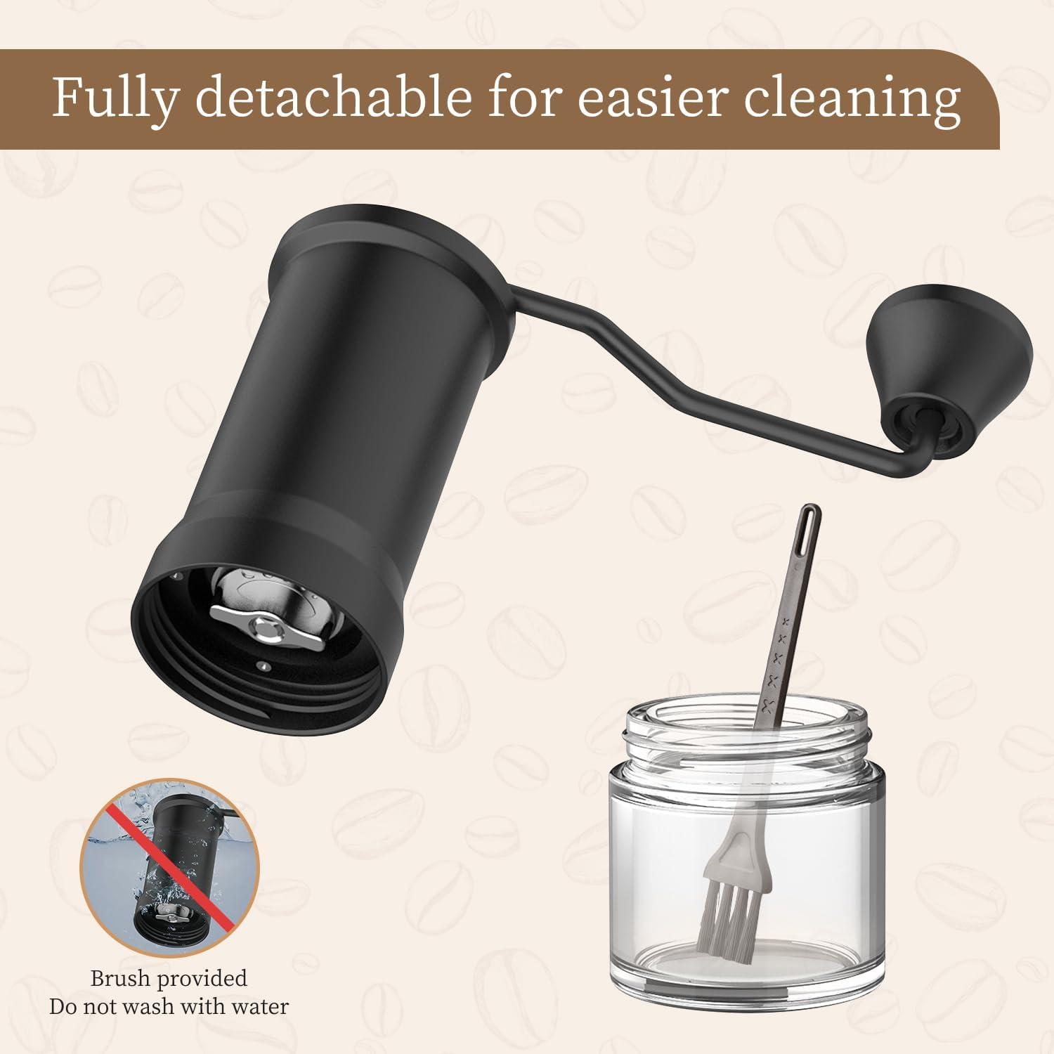 Molino de Café Manual ELMWAY con Núcleo de Acero Inoxidable