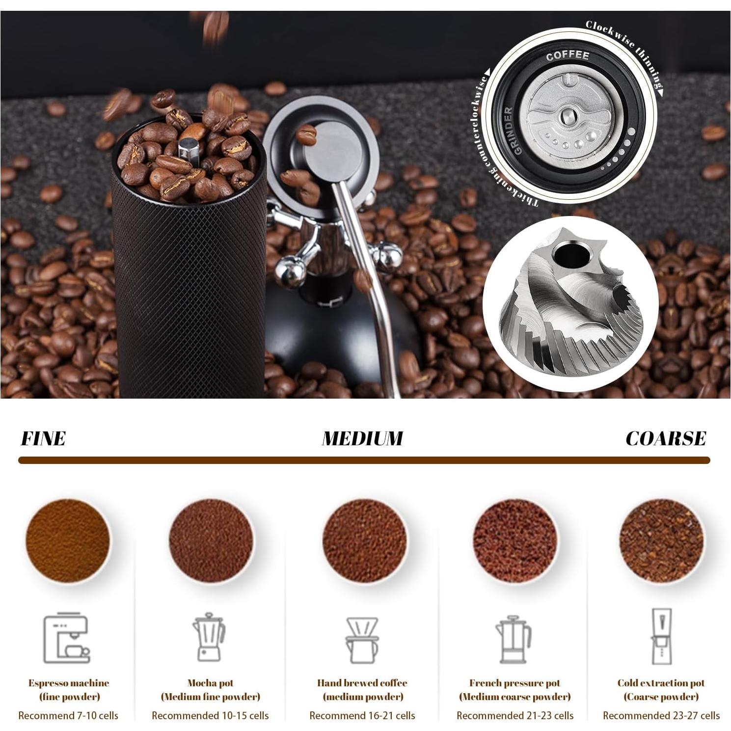 Molino de café manual Genérico MCG2401 25g acero inoxidable