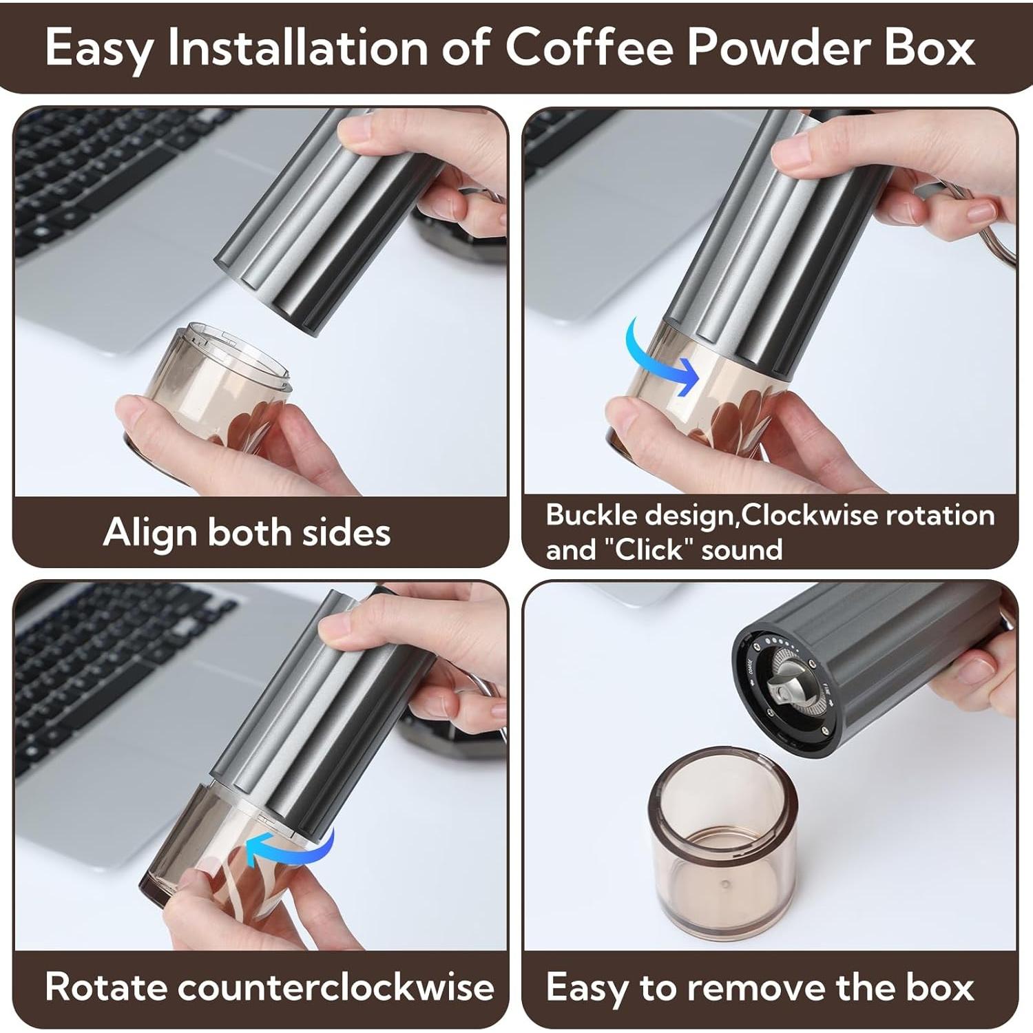 Molino de Café Manual CHDEXU 25g Acero Inoxidable Ajustable