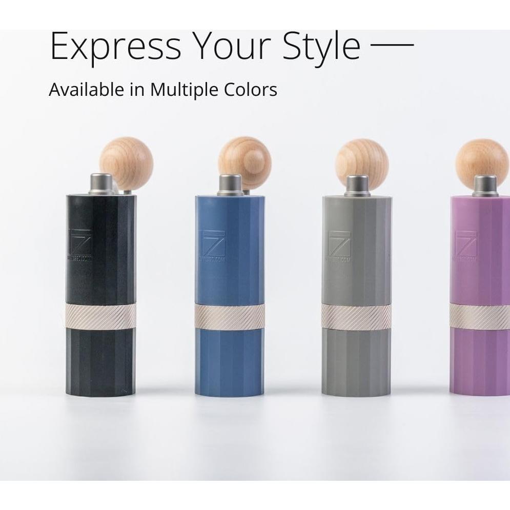 Molinillo de Café Manual 1Zpresso Q Air Púrpura - Compacto y Ajustable