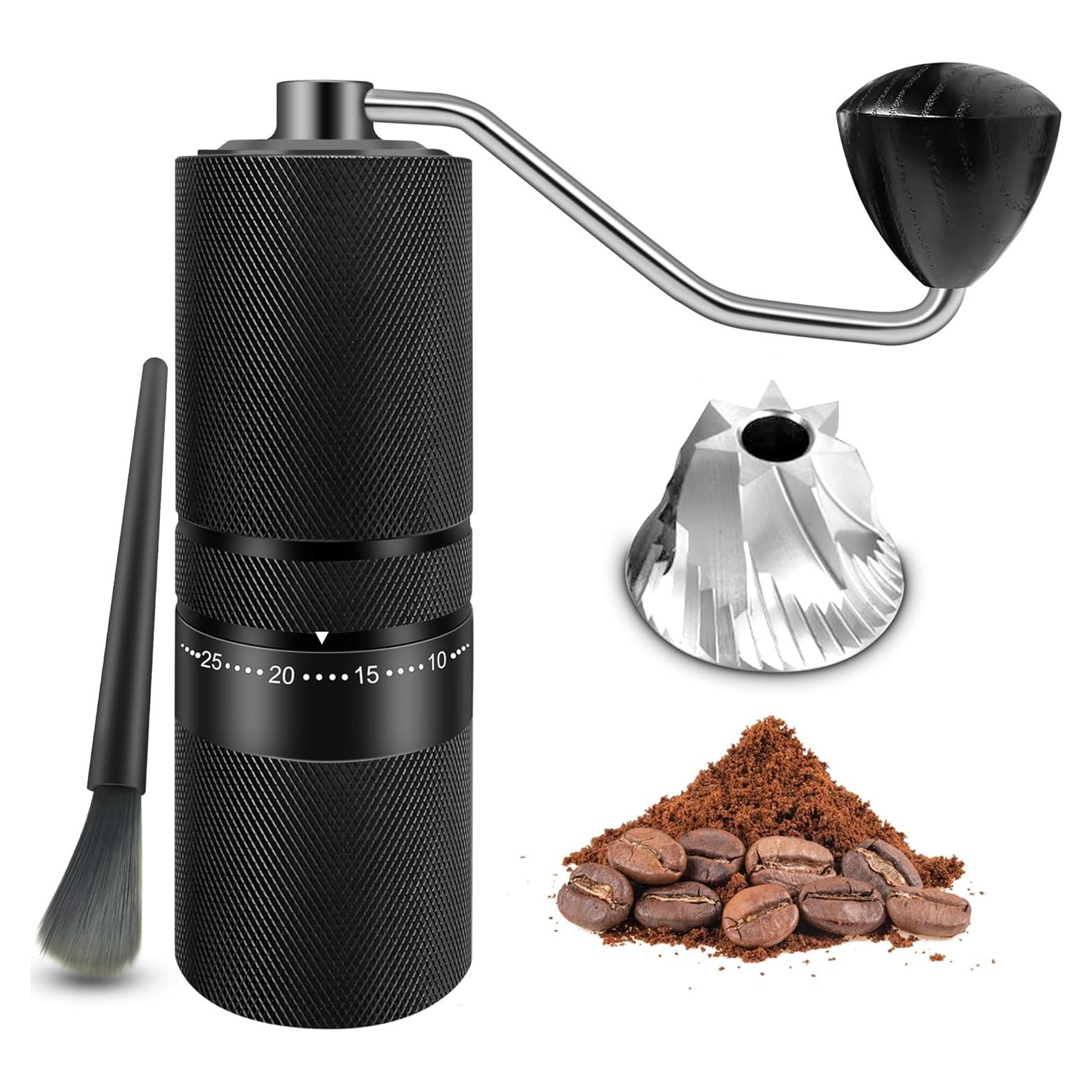 Molino de café manual Tengfy con 120 ajustes, 28g