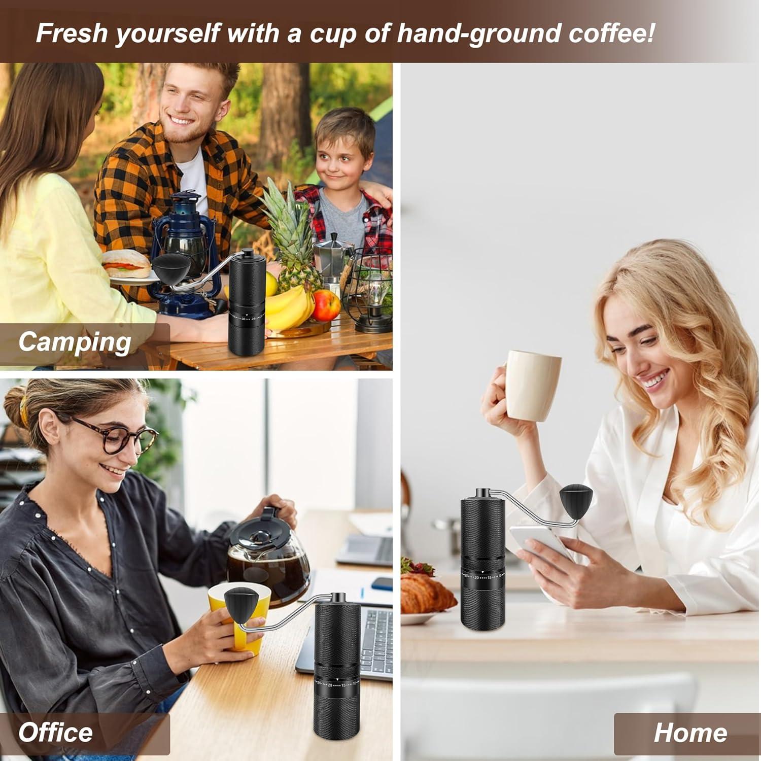 Molino de café manual Tengfy con 120 ajustes, 28g