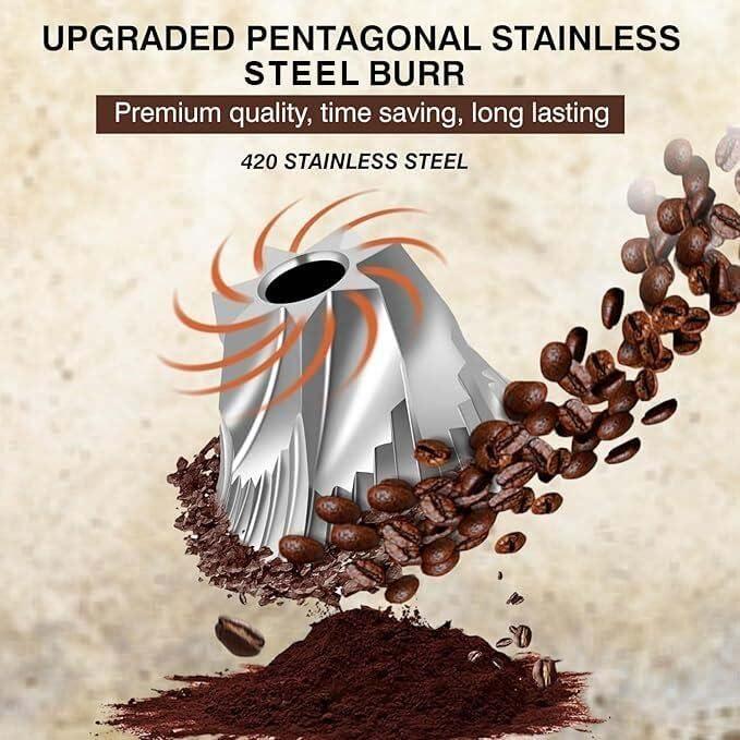 Molino de Café Manual Pop and Party - Acero Inoxidable, 0.57 kg