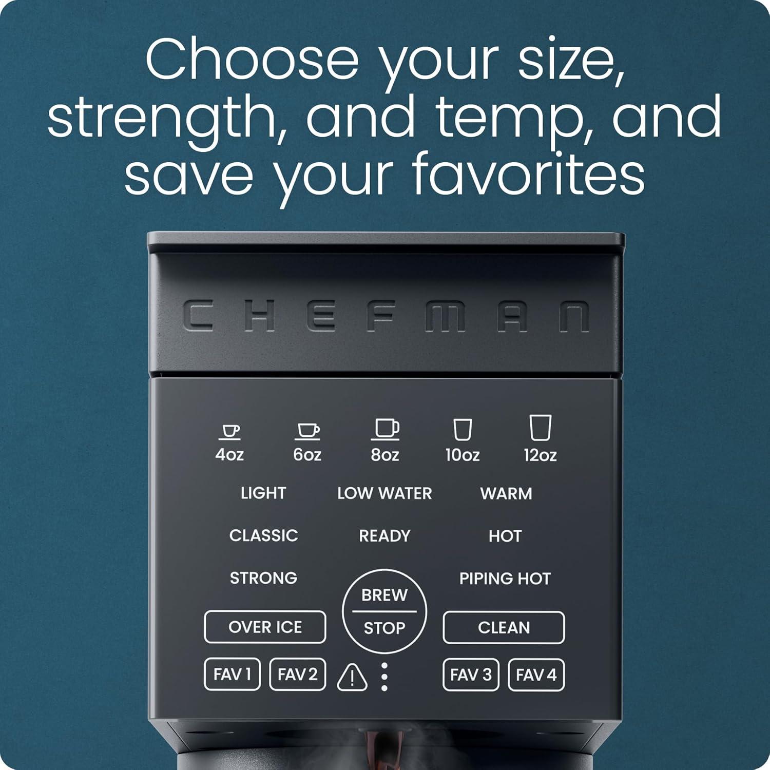 Cafetera de Goteo Chefman Caffeinator 48 oz. Medianoche