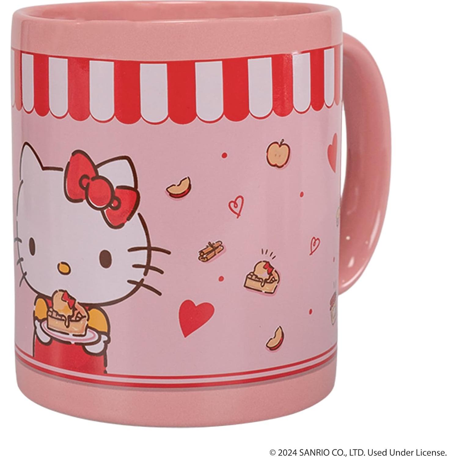 Cafetera de una taza Hello Kitty Uncanny Brands con 2 tazas