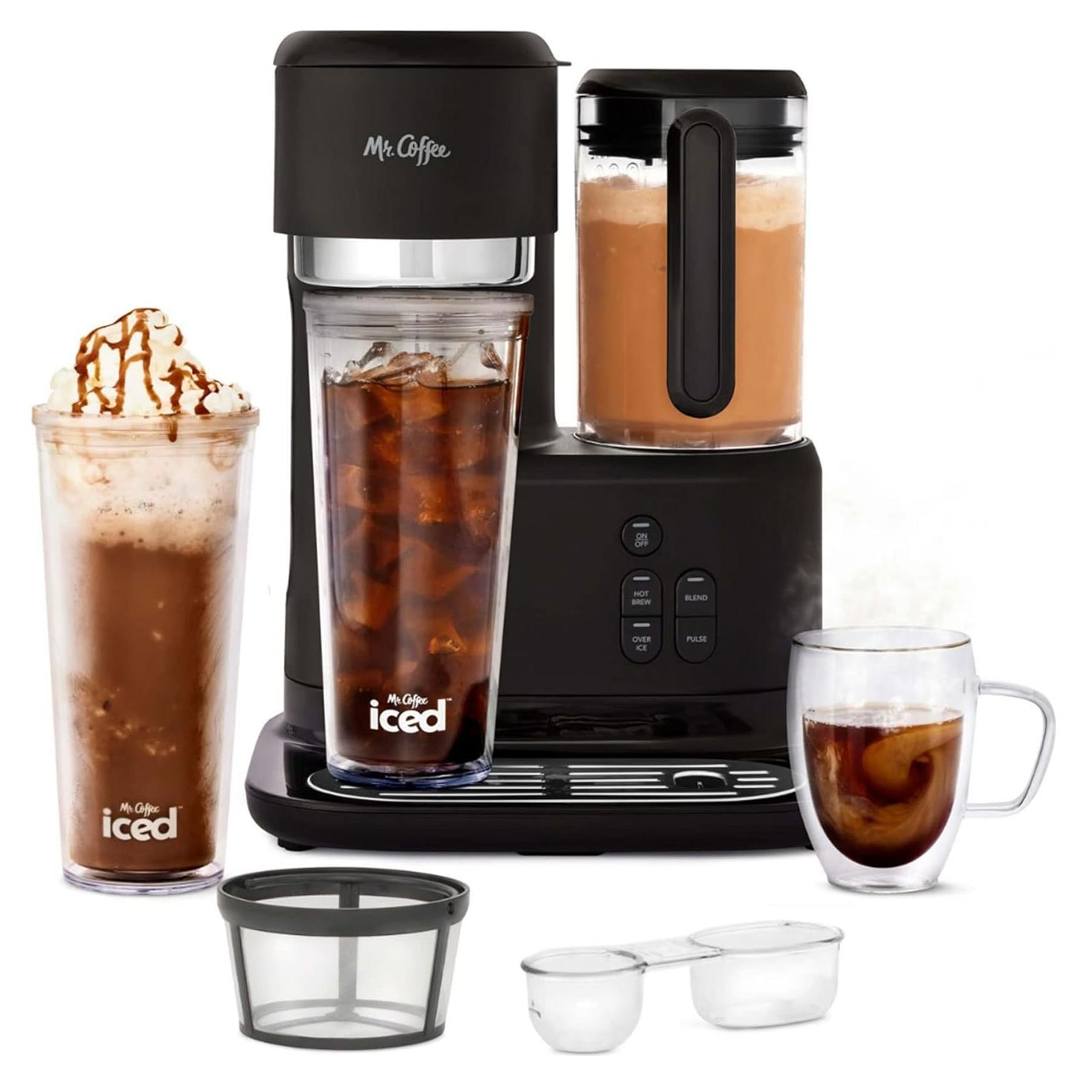 Cafetera 3-en-1 Mr. Coffee con Licuadora y Filtro Reutilizable