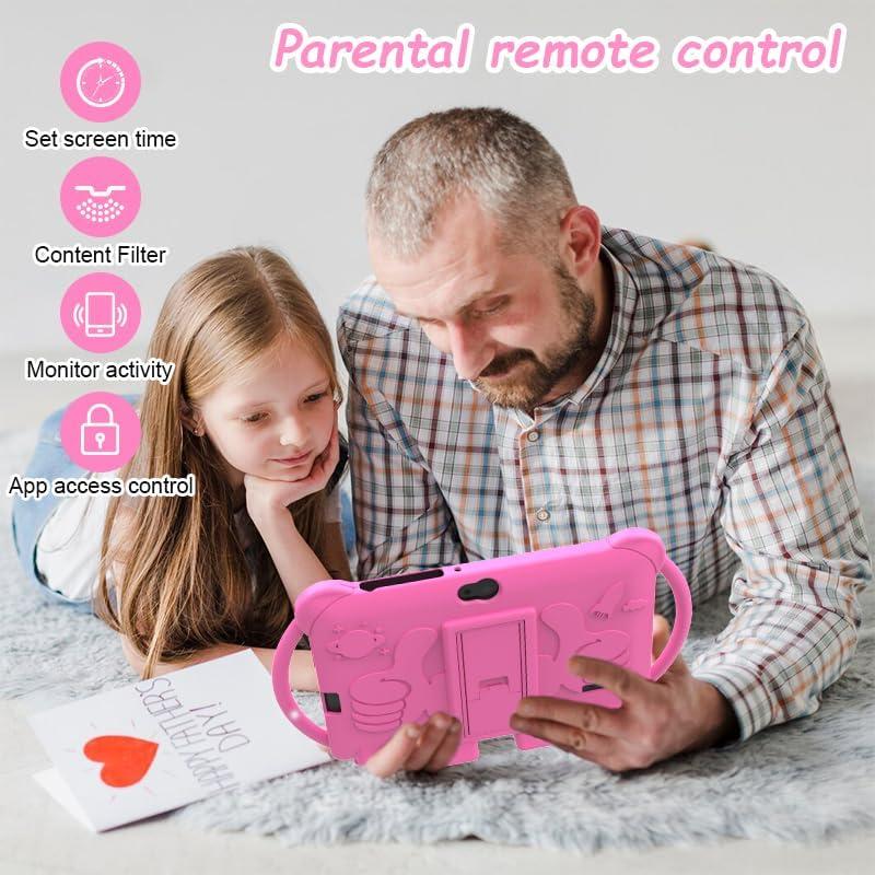 Tableta para Niños WUIUHOU 7" Android 12 32GB Rosa