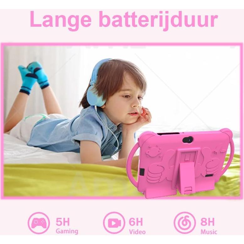 Tableta para Niños WUIUHOU 7" Android 12 32GB Rosa