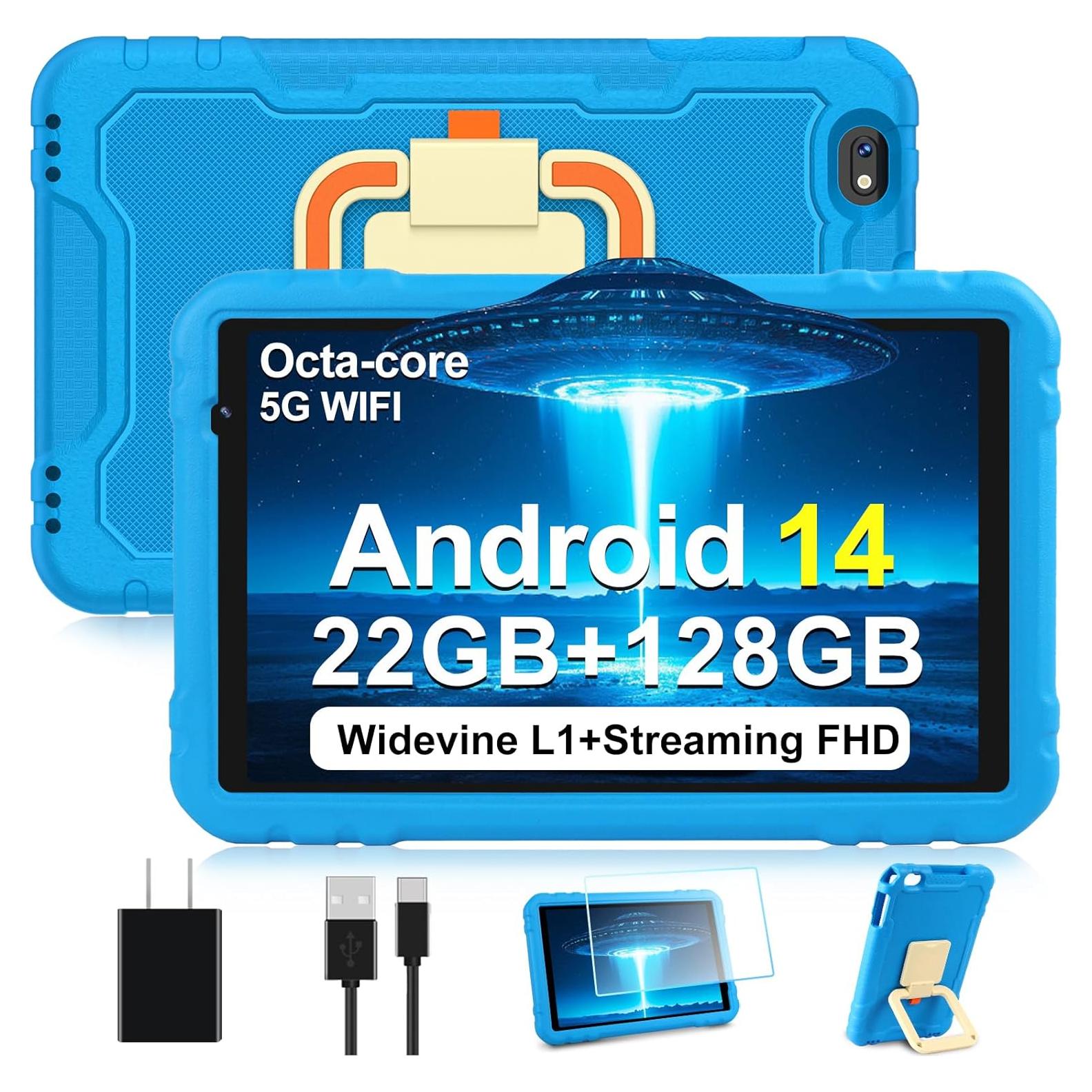 Tableta Android 14 JUEDUR R500 10.1" 22GB+128GB 8000mAh Azul