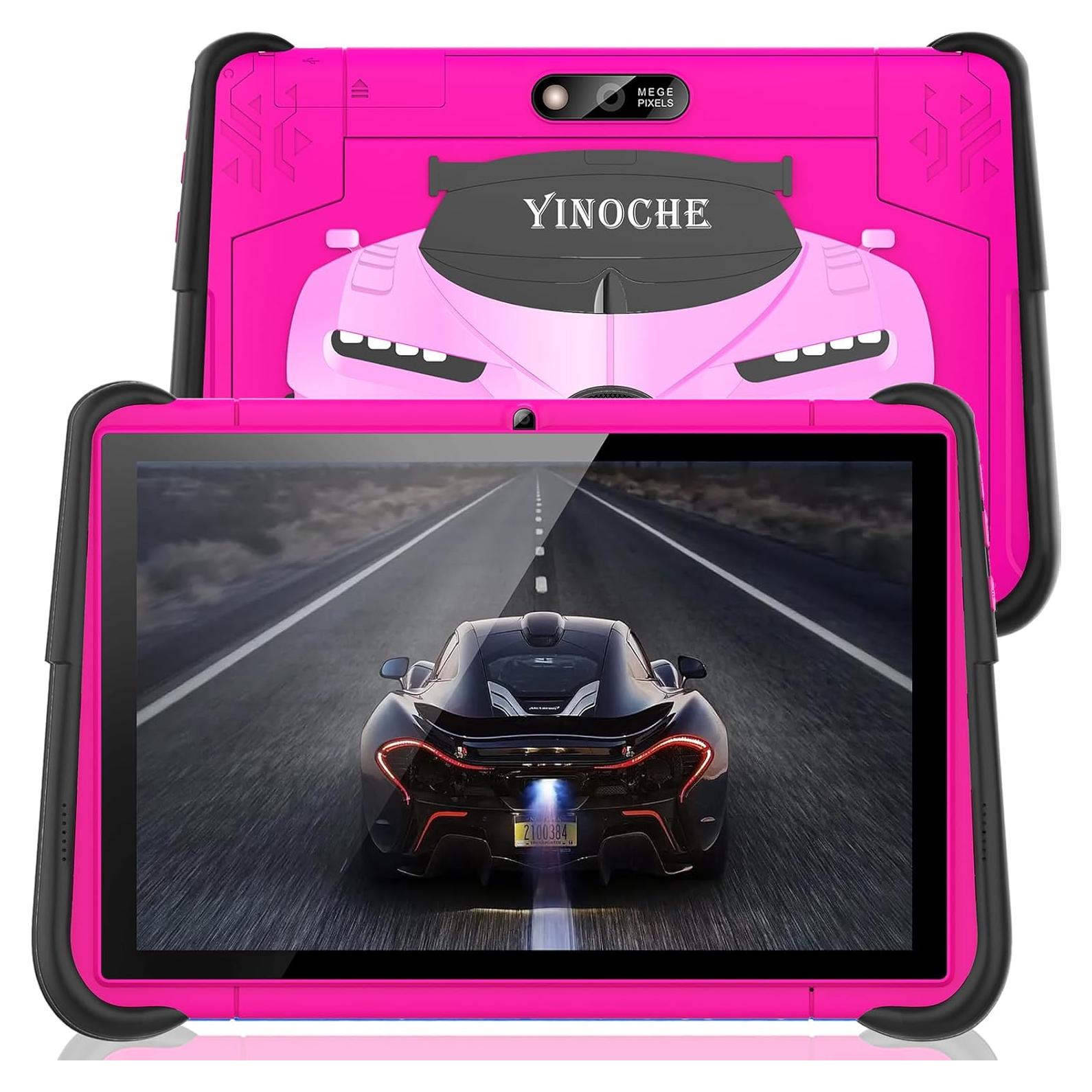 Tablet Infantil YINOCHE 10.1" Rosa - Android, 64GB, Control Parental