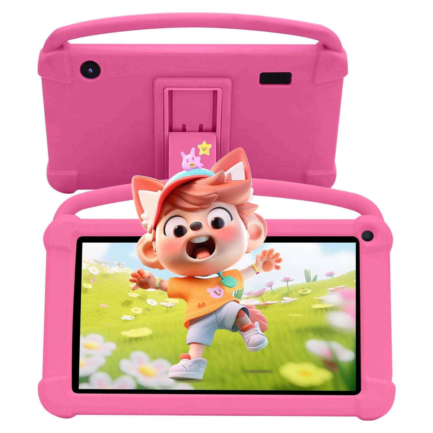 Tableta Android para Niños Bnegynng 7" Rosa 4GB RAM 32GB ROM