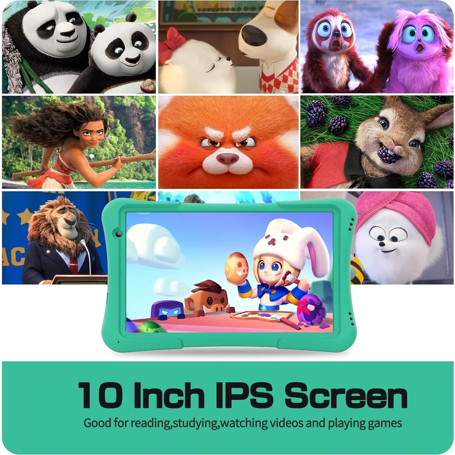 Tableta para Niños NEWISION M10 10.1" Android 14 Verde