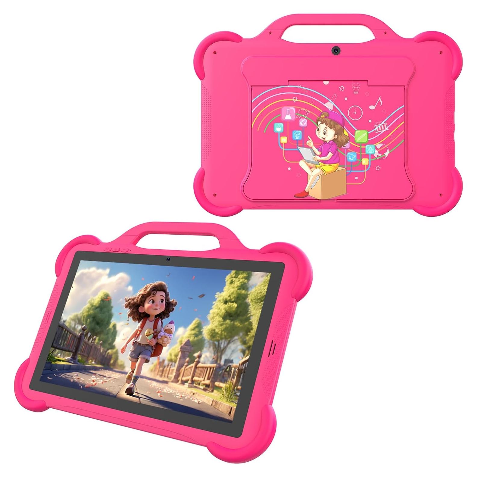 Tableta para Niños PEICHENG 10.1" Android 14.0 Rosa