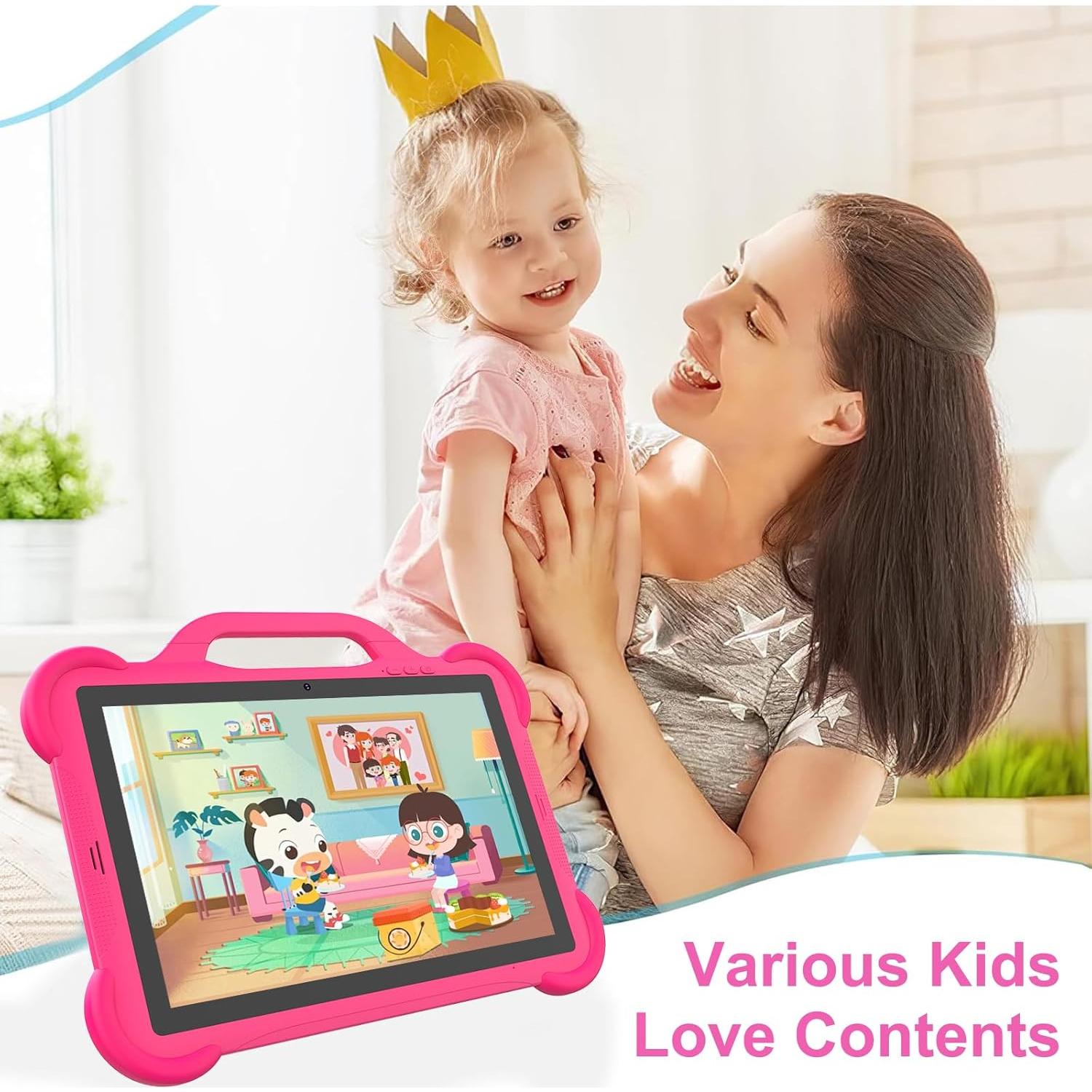 Tableta para Niños PEICHENG 10.1" Android 14.0 Rosa