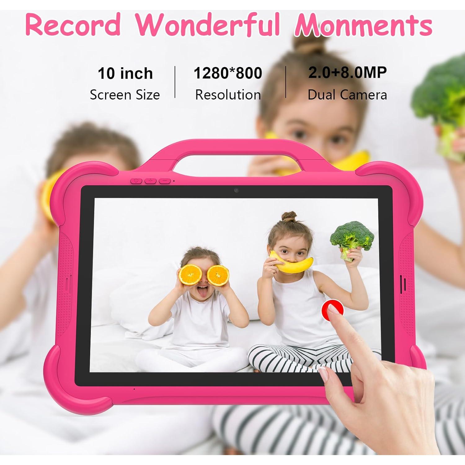 Tableta para Niños PEICHENG 10.1" Android 14.0 Rosa