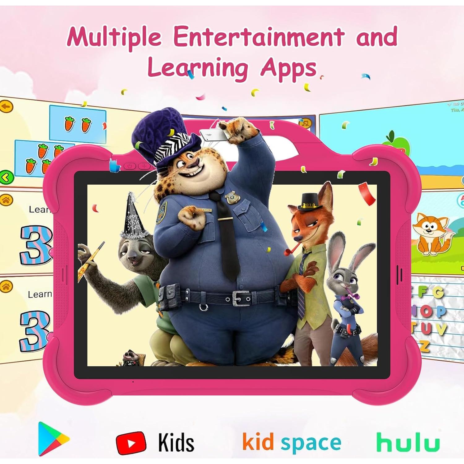 Tableta para Niños PEICHENG 10.1" Android 14.0 Rosa