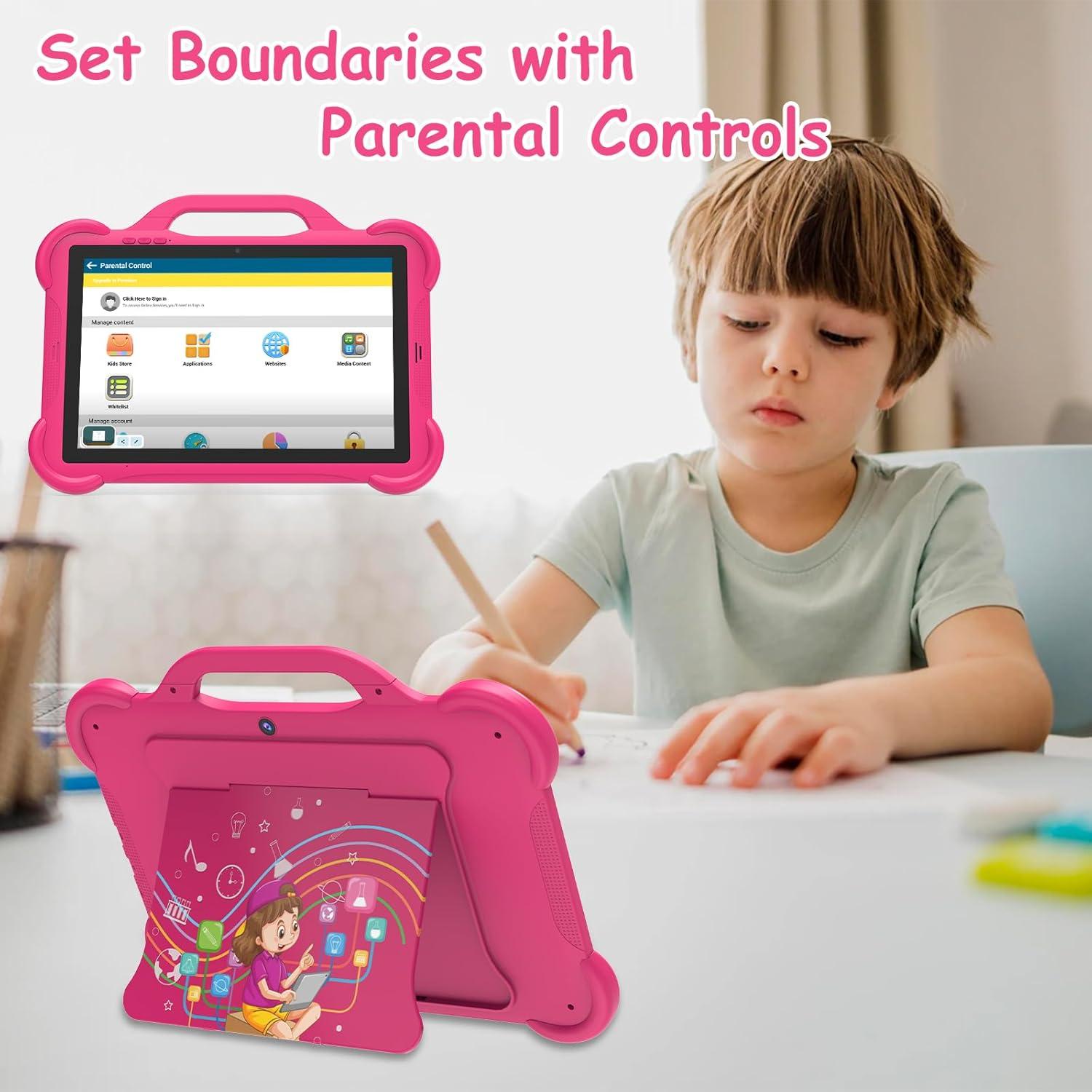 Tableta para Niños PEICHENG 10.1" Android 14.0 Rosa
