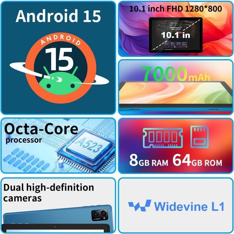 Tableta Android 10.1 TabneraX UTbook, 8GB RAM, 64GB, IPS HD