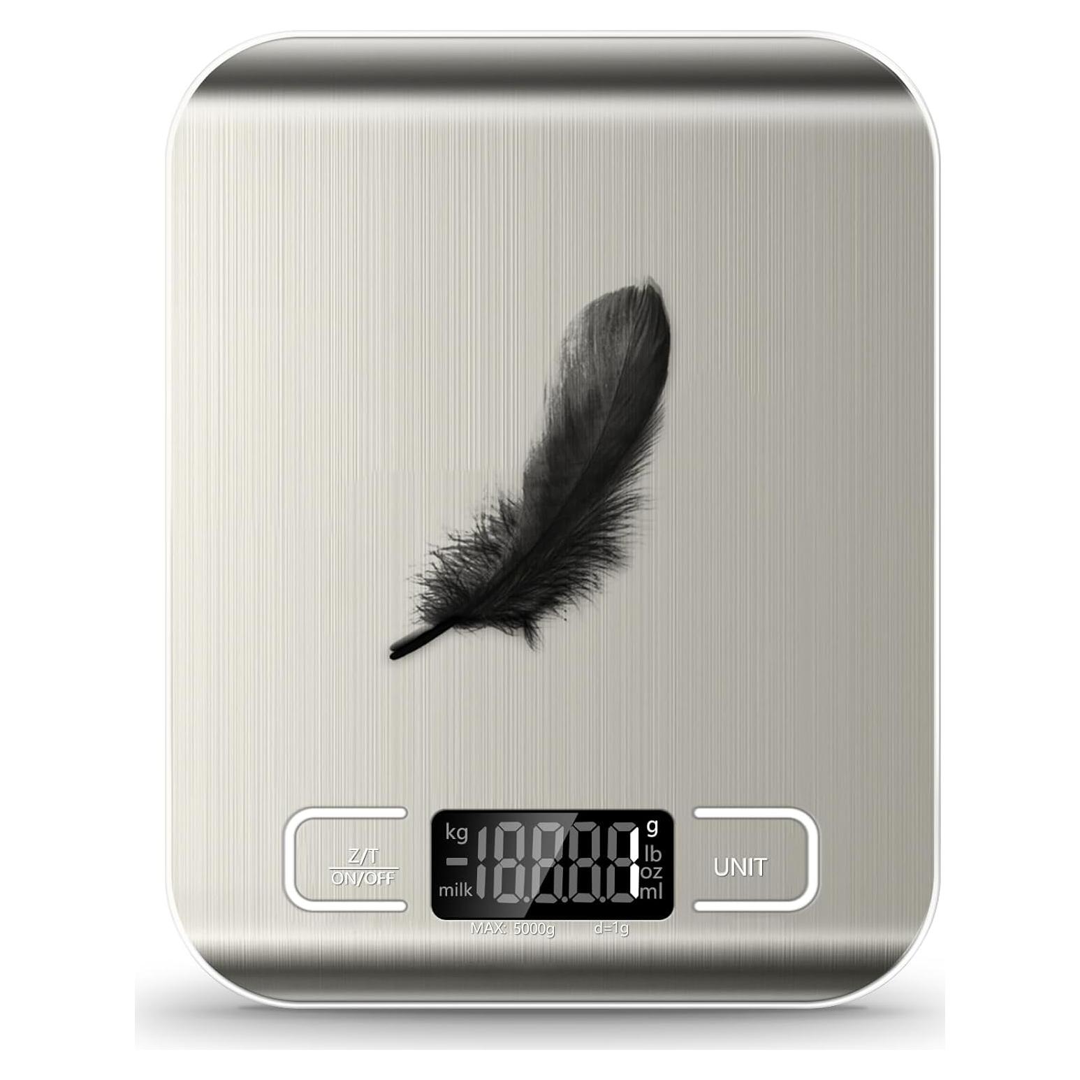 Báscula Digital de Cocina SOYOK 5kg Acero Inoxidable LCD