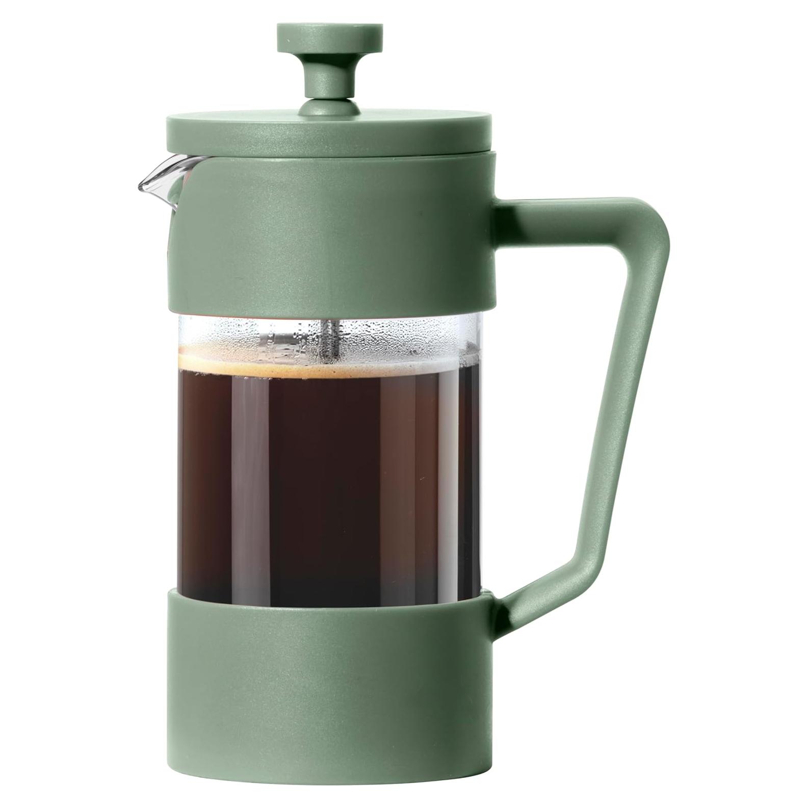 Cafetera Prensa Francesa Oggi 12oz Vidrio Borosilicato Oliva