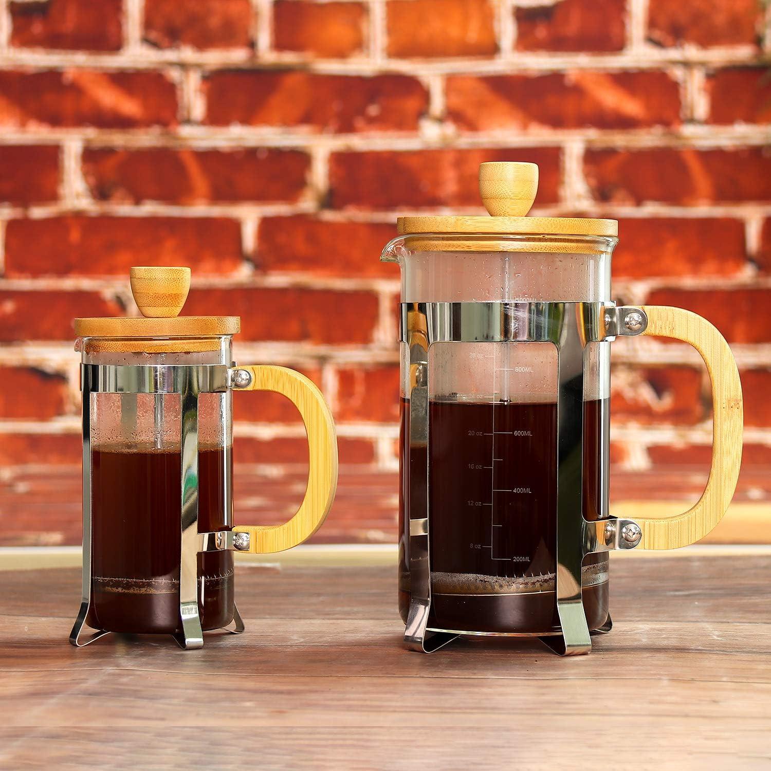 Cafetera Prensa Francesa Sivaphe 1000 ml Bambú y Acero Inoxidable