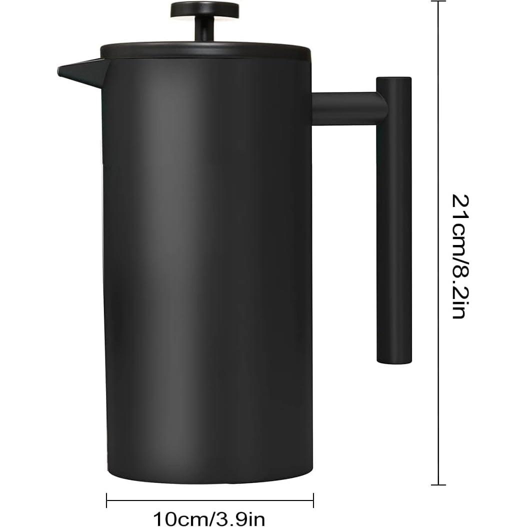 Cafetera Prensa Francesa Coffito 34oz Acero Inoxidable Negro