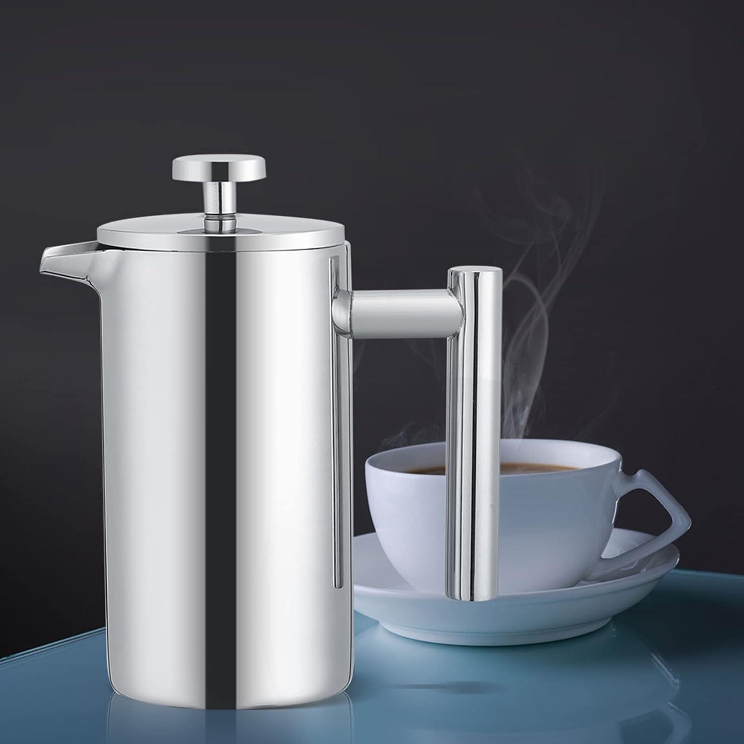 Cafetera Prensa Francesa Yosoo 350ml Acero Inoxidable Doble Pared