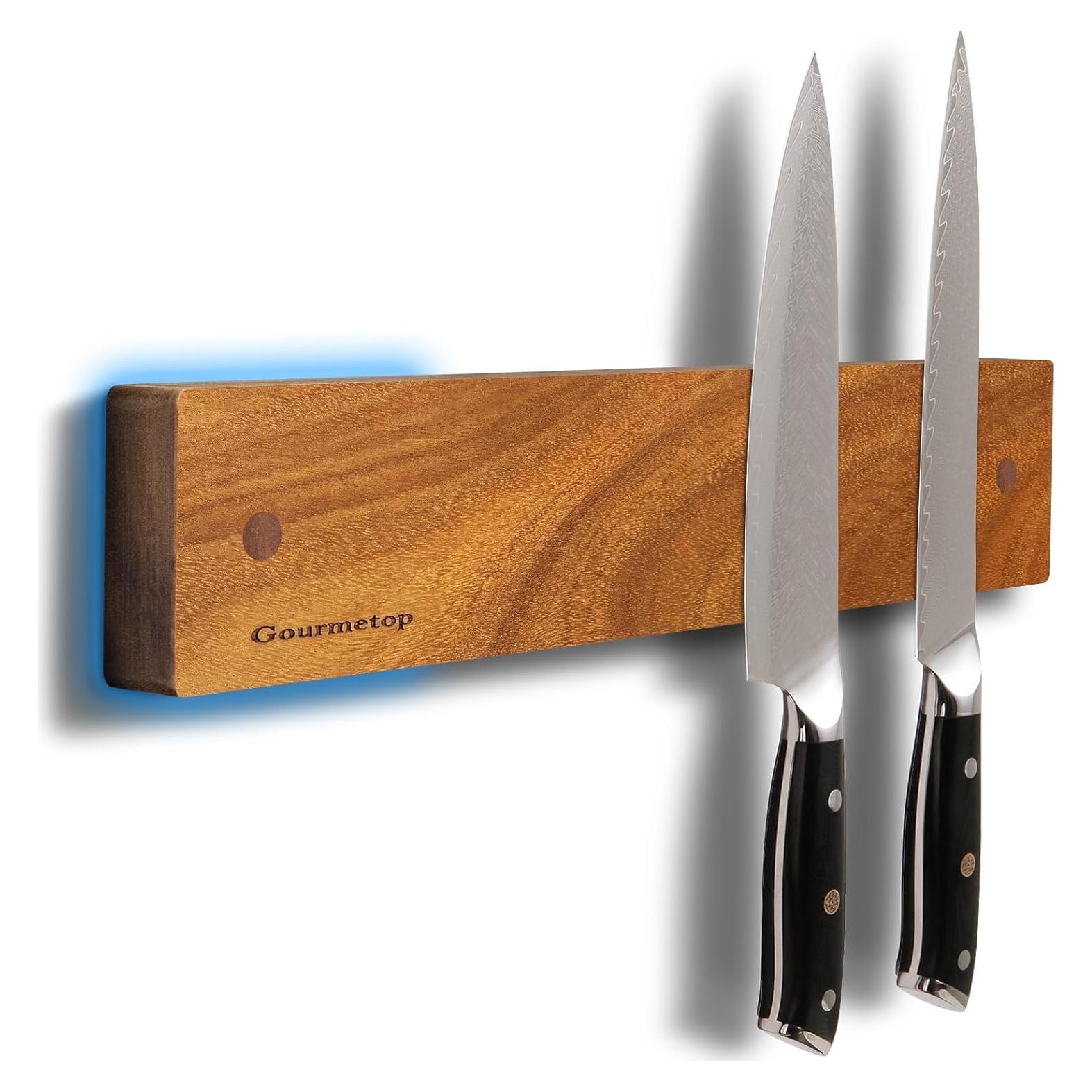 Soporte Magnético para Cuchillos Gourmetop 30.48 cm Madera Acacia