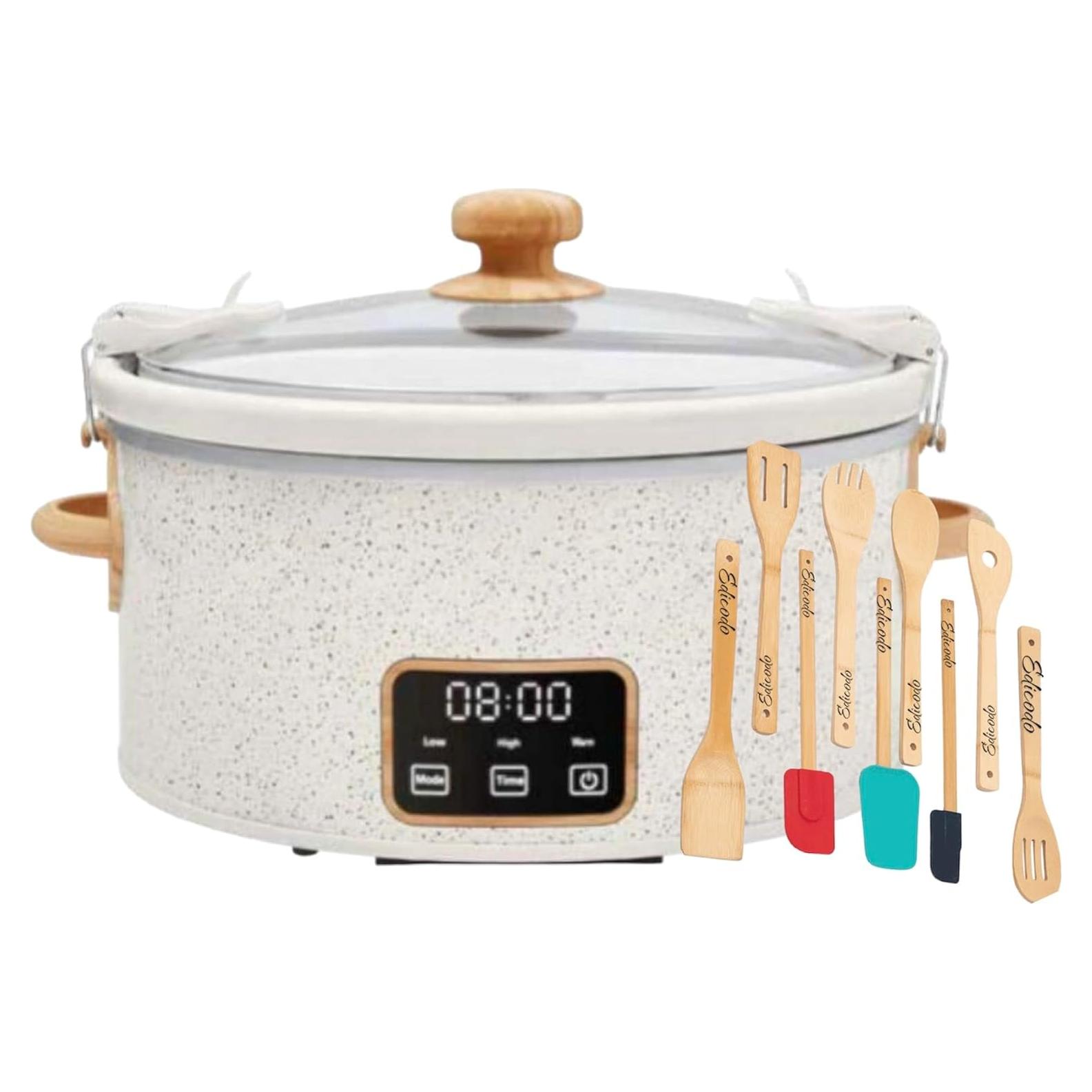 Cocinero Lento Digital Genérico 6QT Pioneer Woman Lino Manchado