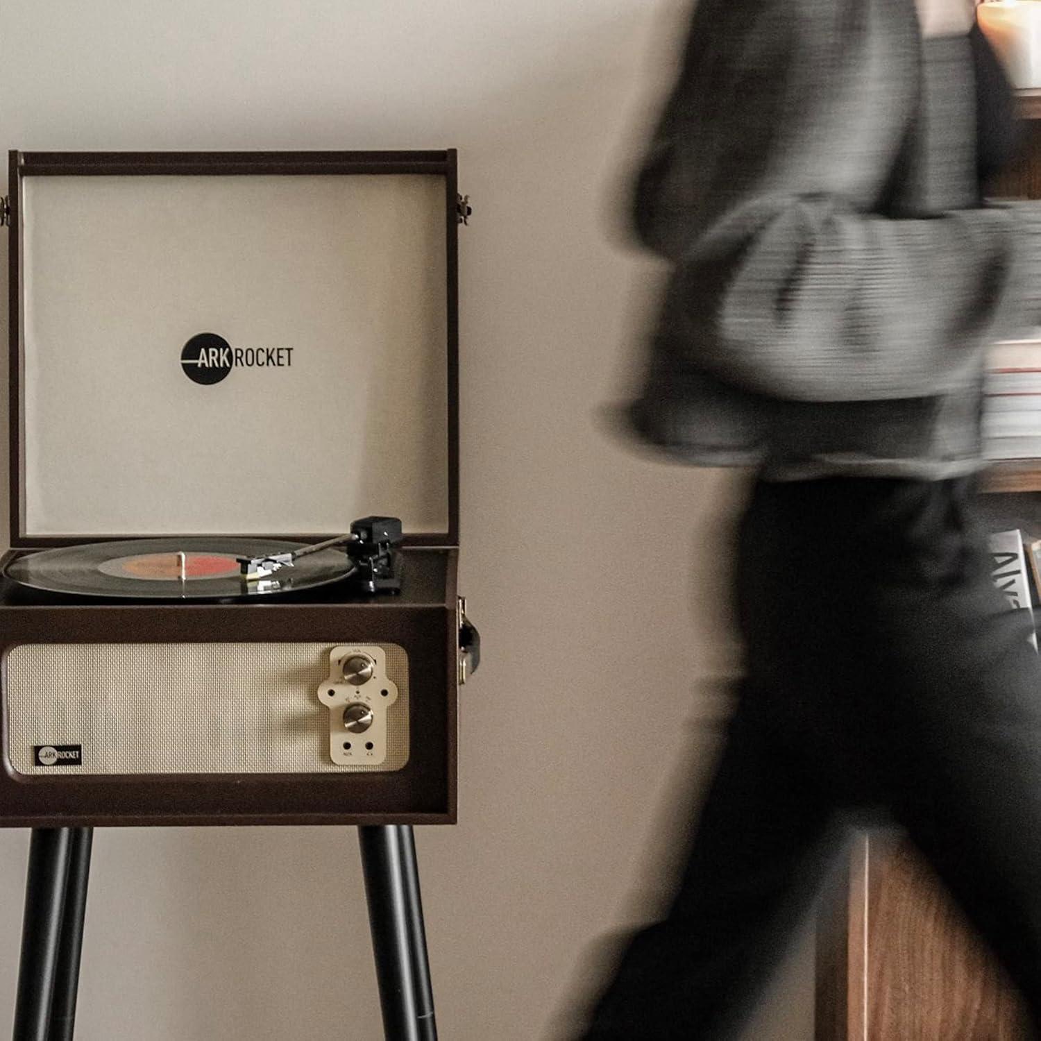 Tocadiscos Bluetooth Arkrocket Discovery II 3 Velocidades Retro