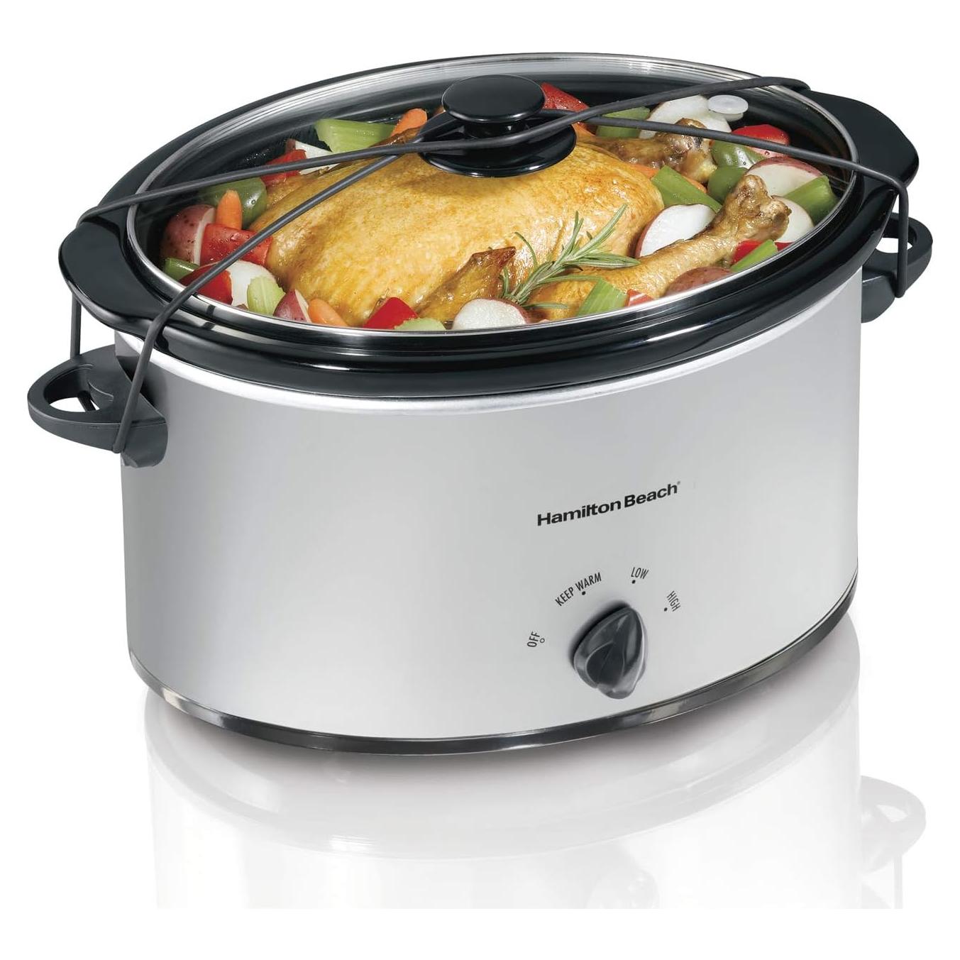 Olla de Cocción Lenta Hamilton Beach 7 Cuartos Portátil