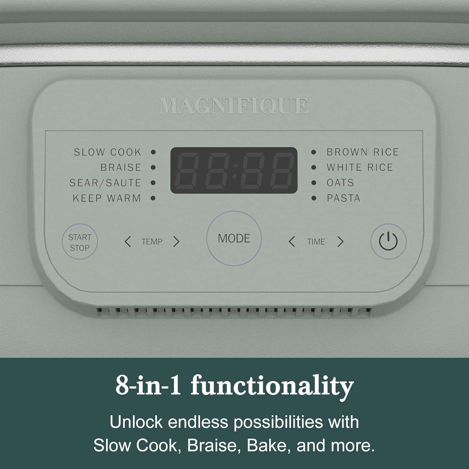 Olla de cocción lenta programable INDY VAC 4QT Oliva 8 en 1
