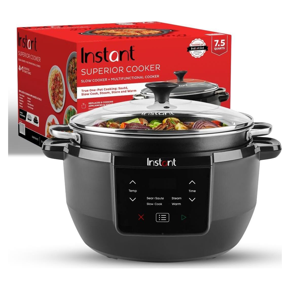 Olla de Cocción Lenta Instant Pot 7.5L 4-en-1 Sella/Salta