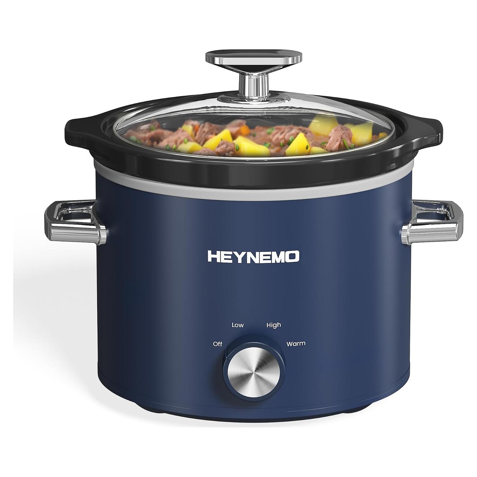 Olla de Cocción Lenta HEYNEMO 2QT Azul 3 Temperaturas