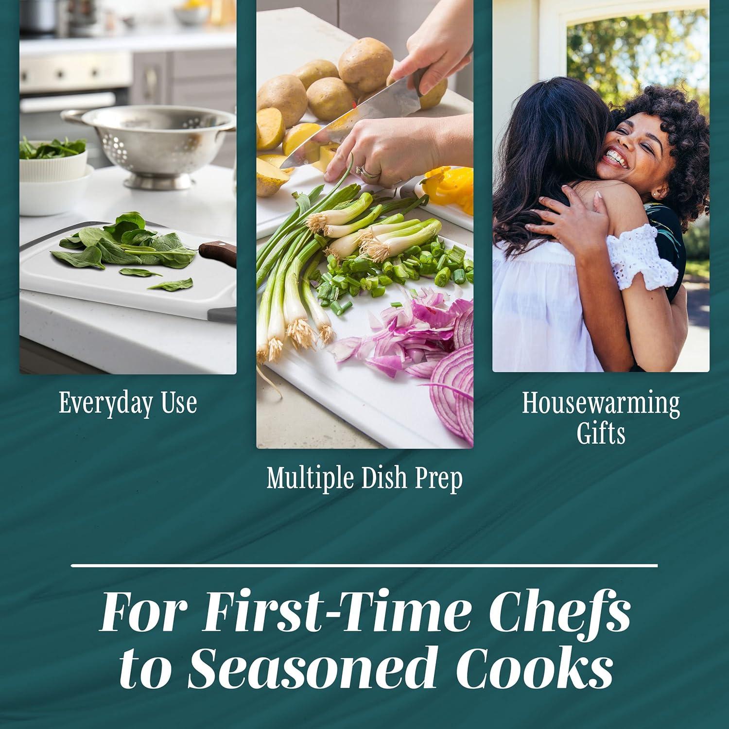 Juego de Tablas de Cortar HOMWE - 3 Piezas Antideslizantes