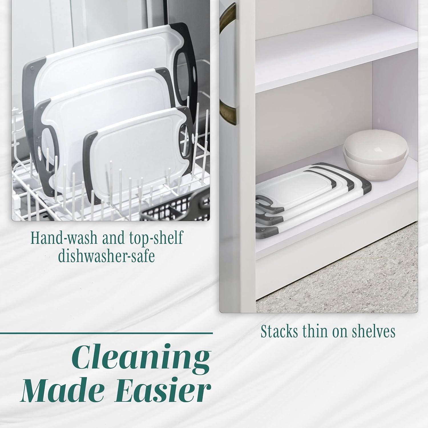 Juego de Tablas de Cortar HOMWE - 3 Piezas Antideslizantes