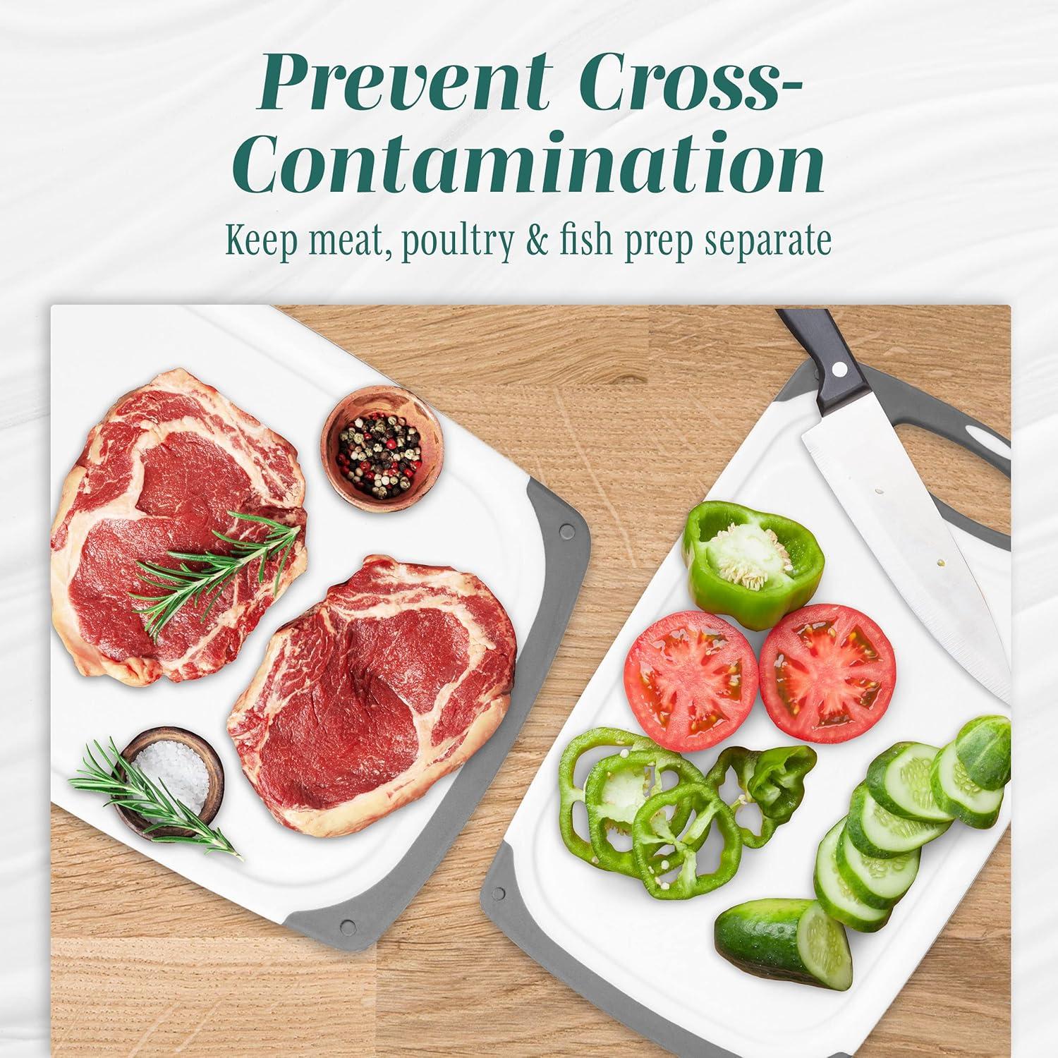 Juego de Tablas de Cortar HOMWE - 3 Piezas Antideslizantes